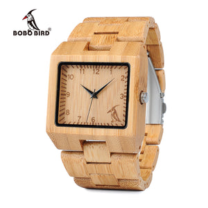 BOBO BIRD   Bamboo Ebony Zebra Wooden Mens Watches Top Luxury Brand