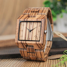 BOBO BIRD   Bamboo Ebony Zebra Wooden Mens Watches Top Luxury Brand