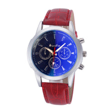 Mens Luxury Fashion Crocodile Faux Leather Analog Watch Watches