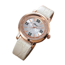 Fashion Women's Watch Leather Stainless Steel luxury Analog Quartz Watch